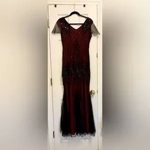 Dresses | Vintage Flapper 2s Style Red Dress | Poshmark